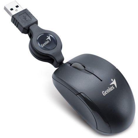 GENIUS Micro Traveler V2/Cestovná/Optická/Drôtová USB/Čierna 31010125105