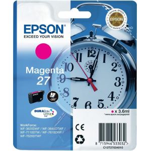 Cartridge Epson T2703 (27), purpurová (magenta), originál