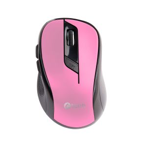 Myš C-TECH WLM-02P, čierno-ružová, bezdrôtová, 1600DPI, 6 tlačidiel, USB nano receiver WLM-02P