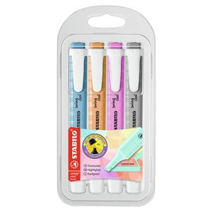 Zvýrazňovač - STABILO swing cool Pastel Edition - 4 ks balenie