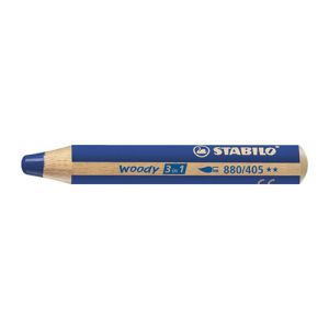 Pastelka STABILO woody 3 v 1 - farbička, vodovka, voskovka - tmavá modrá