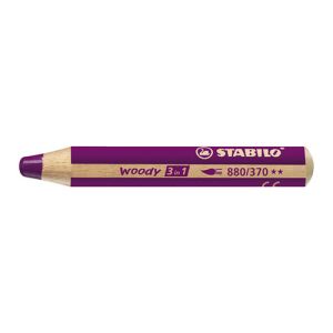 Pastelka STABILO woody 3 v 1 - farbička, vodovka, voskovka - svetlo fialová
