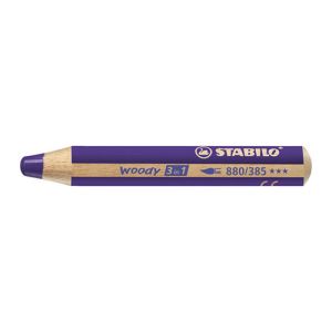 Pastelka STABILO woody 3 v 1 - farbička, vodovka, voskovka - fialová