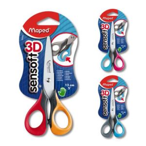 Nožnice "SENSOFT",  3D, 13 cm, mix farieb