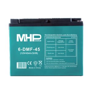 MHPower 6-DMF-45 Trakčná gelová batéria 12V/45Ah, Terminál D3 - M6, Deep Cycle 6-DMF-45