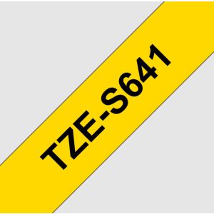 TZE-S641, žltá / čierna, 18mm TZES641