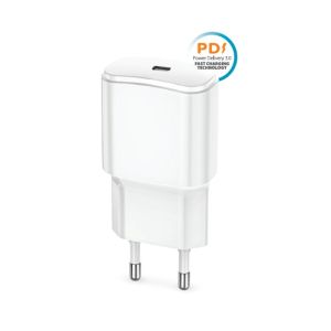 Rýchlonabíjačka do siete Forever TC-01 PD 1x USB-C 20W biela GSM104593