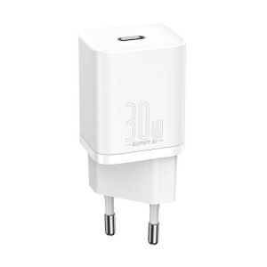 Baseus rýchlonabíjačka do siete Super Si USB-C PD QC 30W biela 6953156205079