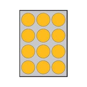 Etikety kruhové farebné priemer 60 mm APLI A4 20 hárkov fluo oranžové 