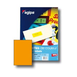 Etikety farebné 210x297mm APLI A4 100 hárkov fluo oranžové 
