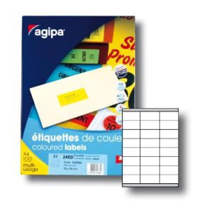 Etikety farebné 70x35mm APLI A4 100 hárkov fluo žlté 