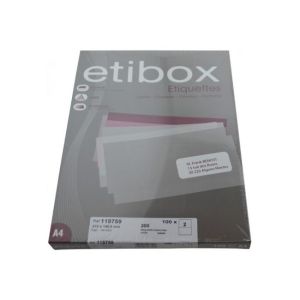 Etikety univerzálne 210x148,5mm Etibox A4 100 hárkov 