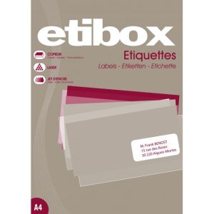 Etikety univerzálne 38x21,2mm Etibox A4 100 hárkov 