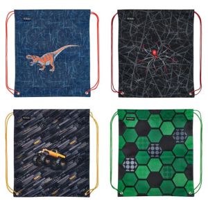 Vrecko na prezuvky Herlitz 36,5x40,5x0,5cm mix Futbal Monster truck Pavúk Dinománia 