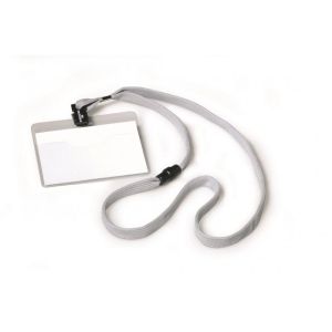 Visačka so sivým remienkom DURABLE 90x60mm 10ks 