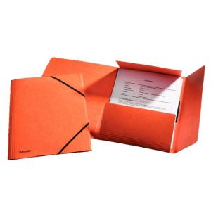 Prešpánový obal s gumičkou Esselte oranžový 