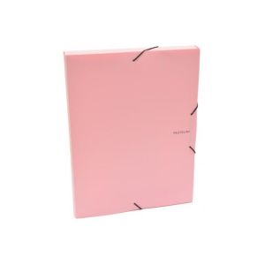 Plastový box s gumičkou Karton PP Pastelini ružový 