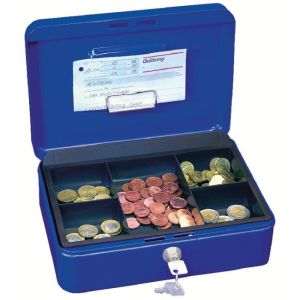 Pokladnička WEDO s klipom 250x180x90mm modrá 