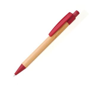 Bambusové pero BORGO STRAW červené 
