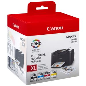 Cartridge Canon PGI-1500 XL, CMYK, štvorbalenie, multipack, originál