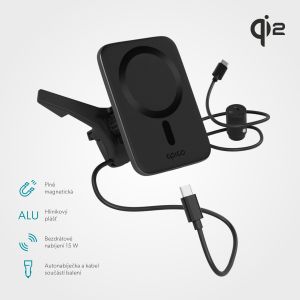 Epico Qi2 Mag+ ultra tenká autonabíjačka - čierna 9915101300252