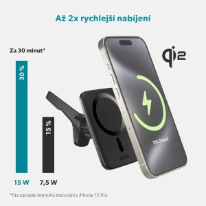 Epico Qi2 Mag+ ultra tenká autonabíjačka - čierna 9915101300252
