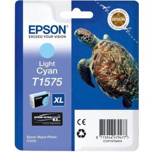 Cartridge Epson T1575, svetlá azúrová (light cyan), originál