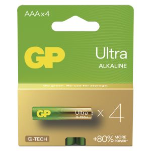 GP Alkalická batéria ULTRA AAA (LR03) - 4ks 1013124100