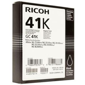 Cartridge Ricoh GC41K, 405765, čierna (black), originál