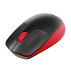 Logitech M190/Kancelárska/Optická/1 000 DPI/Bezdrôtová USB/Čierna-červená 910-005908