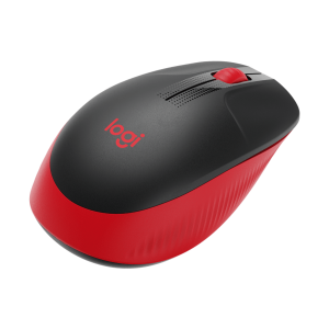 Logitech M190/Kancelárska/Optická/1 000 DPI/Bezdrôtová USB/Čierna-červená 910-005908
