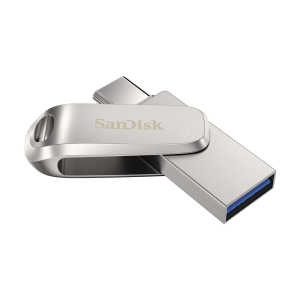 SanDisk Ultra Dual Drive Luxe/128GB/USB 3.1/USB-A + USB-C/Strieborná SDDDC4-128G-G46