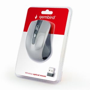 Gembird MUSW-4B-04-BG/Cestovná/Optická/1 600 DPI/Bezdrôtová USB/Čierna-strieborná MUSW-4B-04-BG