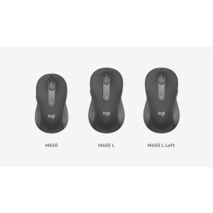 Logitech M650L/Kancelárska/Laserová/Pre ľavákov/Bezdrôtová USB + Bluetooth/Šedá 910-006239