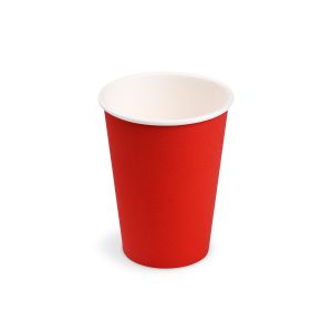 Papierový pohár (FSC Mix/PE) červený Ø74mm 240ml [10 ks]