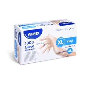 Rukavica (Vinyl) nepúdrovaná transparentná `XL` [100 ks]