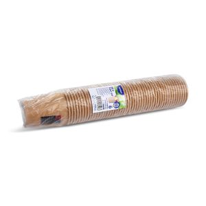 Papierový pohár (FSC Mix/PE) kraft Ø80mm 280ml `0,2L/8oz/M` [50 ks]