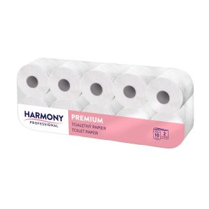 Toaletný papier Harmony Pro 2vrstvý biely Ø11cm 23m 200 útržkov [10 ks]
