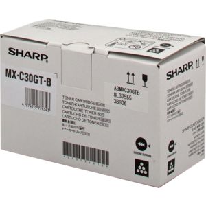 Toner Sharp MX-C30GTB, čierna (black), originál
