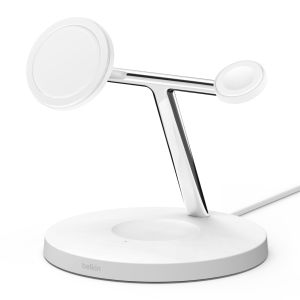 Belkin bezdrôtový nabíjací stojan 3v1 s Magsafe, biely WIZ017vfWH