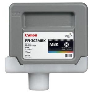 Cartridge Canon PFI-302MBK, matná čierna (matte black), originál