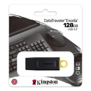 Kingston DataTraveler Exodia/128GB/USB 3.2/USB-A/Žltá DTX/128GB