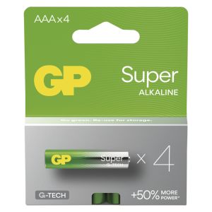 GP Alkalická batéria SUPER AAA (LR03) - 4ks 1013124200