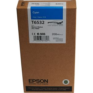 Cartridge Epson T6532, azúrová (cyan), originál
