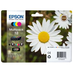 Cartridge Epson T1806 (18), CMYK, štvorbalenie, multipack, originál