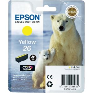 Cartridge Epson T2614 (26), žltá (yellow), originál