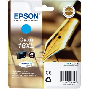 Cartridge Epson T1632 (16XL), azúrová (cyan), originál