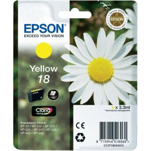 Cartridge Epson T1804 (18), žltá (yellow), originál