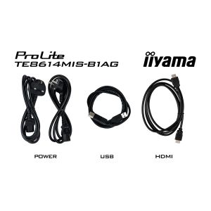 86" iiyama TE8614MIS-B1AG: VA, 4K, 50P, USB-C TE8614MIS-B1AG