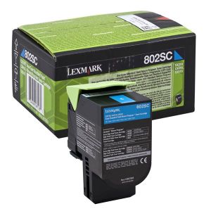 Toner Lexmark 802SC, 80C2SC0 (CX310, CX410, CX510), azúrová (cyan), originál